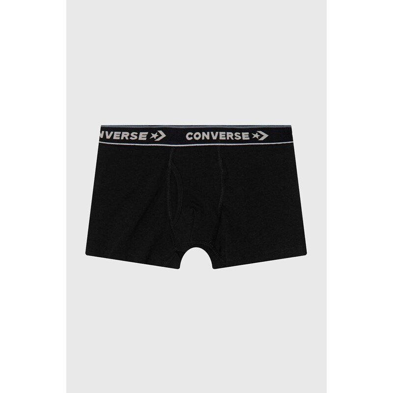 Otroške boksarice Converse 2-pack črna barva