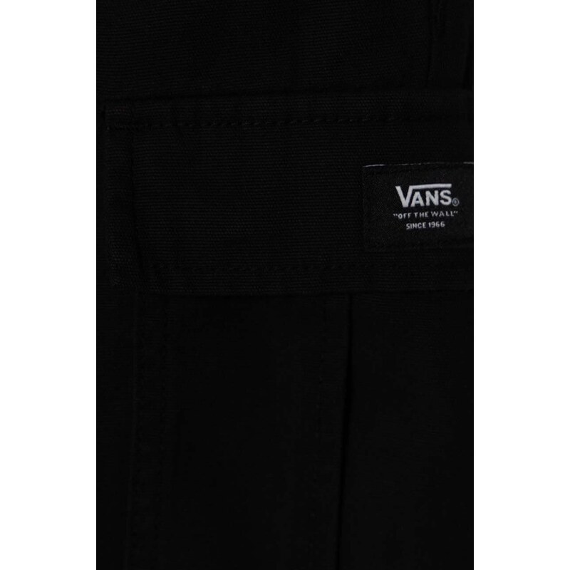 Otroške bombažne kratke hlače Vans RANGE ELASTIC WAIST CARGO SHORT črna barva