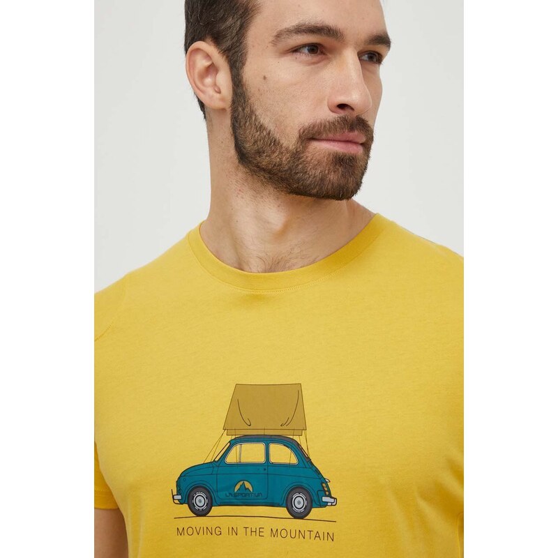Kratka majica LA Sportiva Cinquecento moška, rumena barva, N55735735