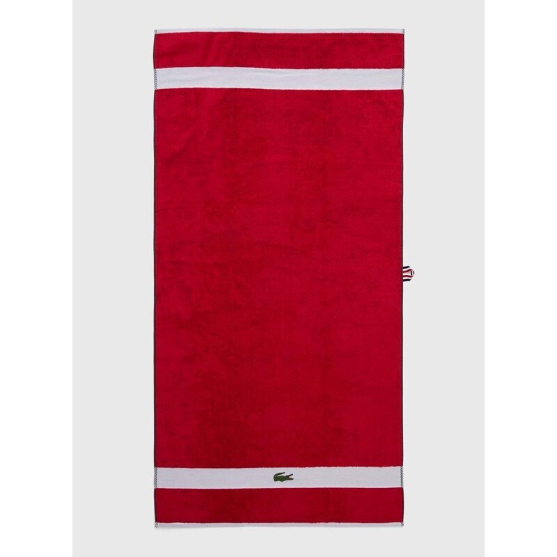 Bombažna brisača Lacoste L Casual Rouge 70 x 140 cm