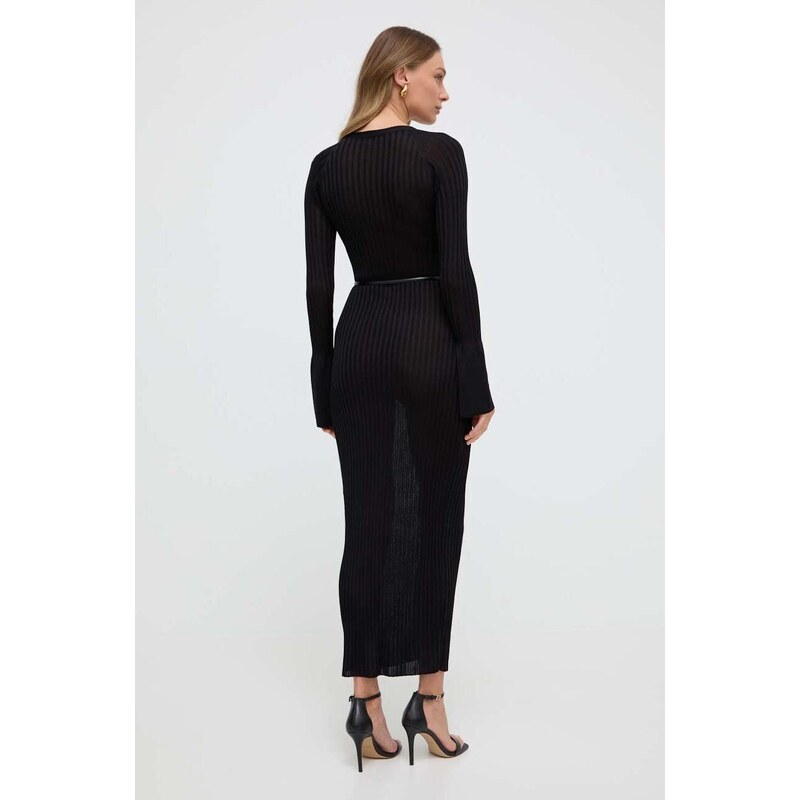 Obleka Elisabetta Franchi črna barva, AM61R41E2