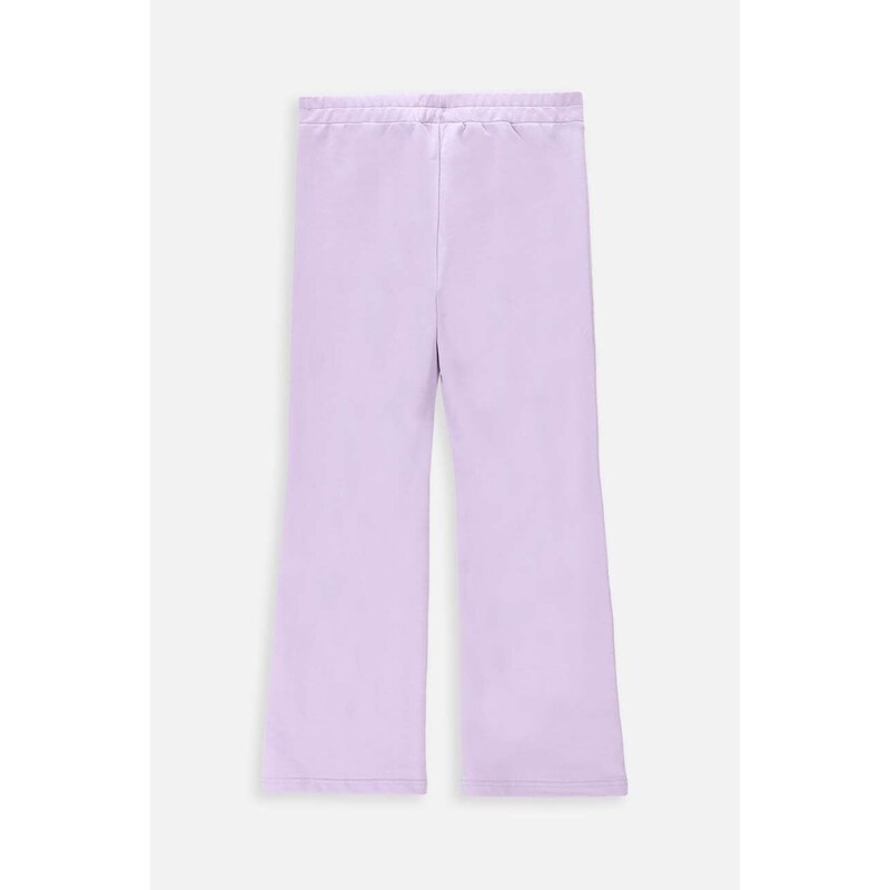 Otroške bombažne hlače Coccodrillo vijolična barva