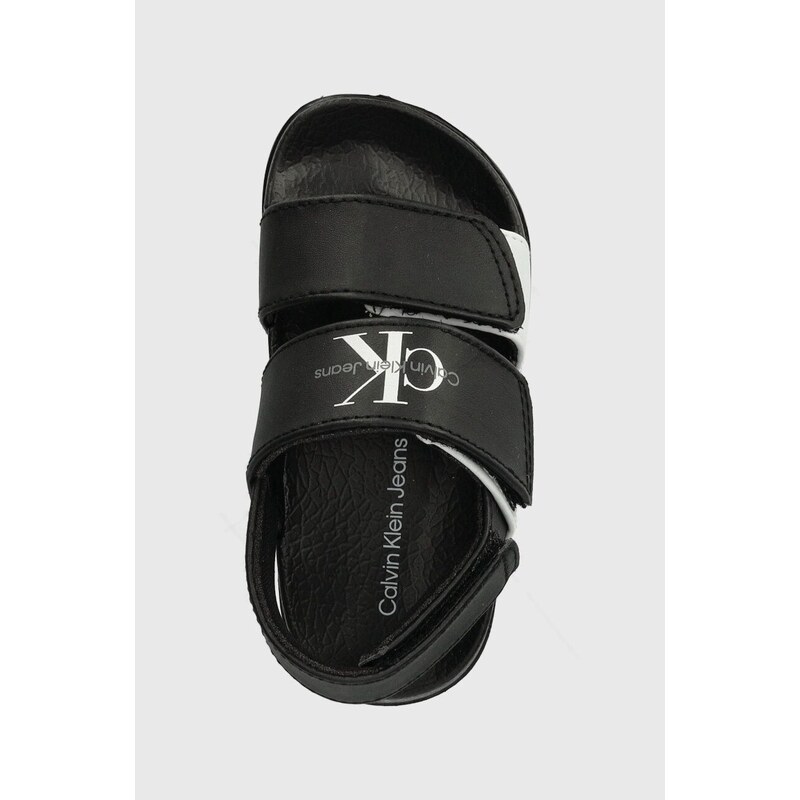 Otroški sandali Calvin Klein Jeans črna barva