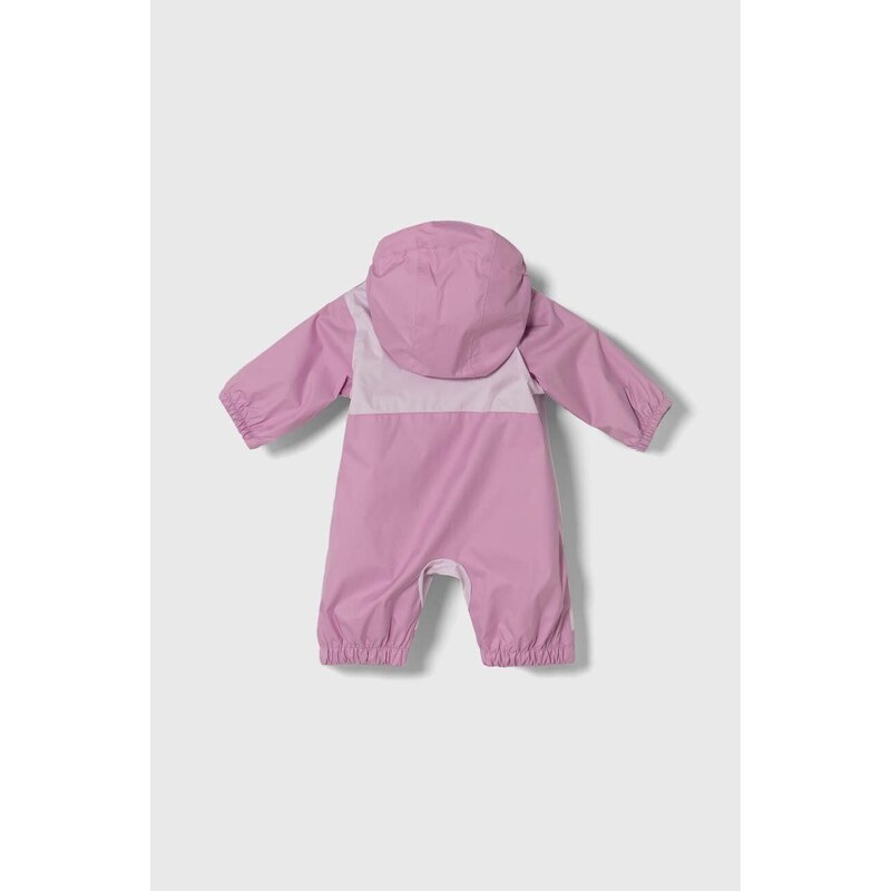 Kombinezon za dojenčka Columbia Critter Jumper Rain roza barva