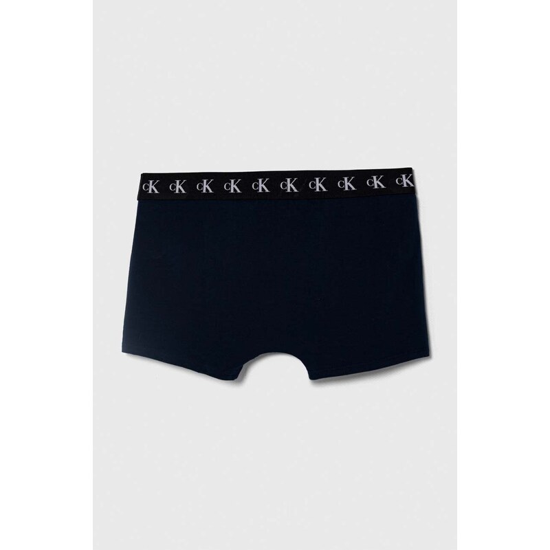 Otroške boksarice Calvin Klein Underwear 2-pack mornarsko modra barva