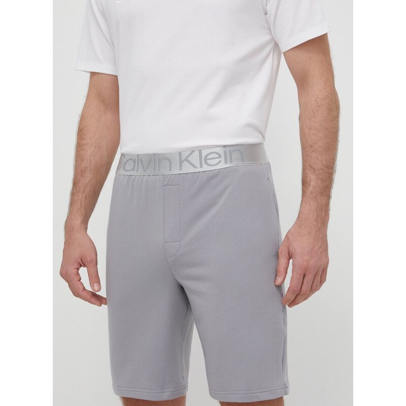 Pižama kratke hlače Calvin Klein Underwear moški, siva barva