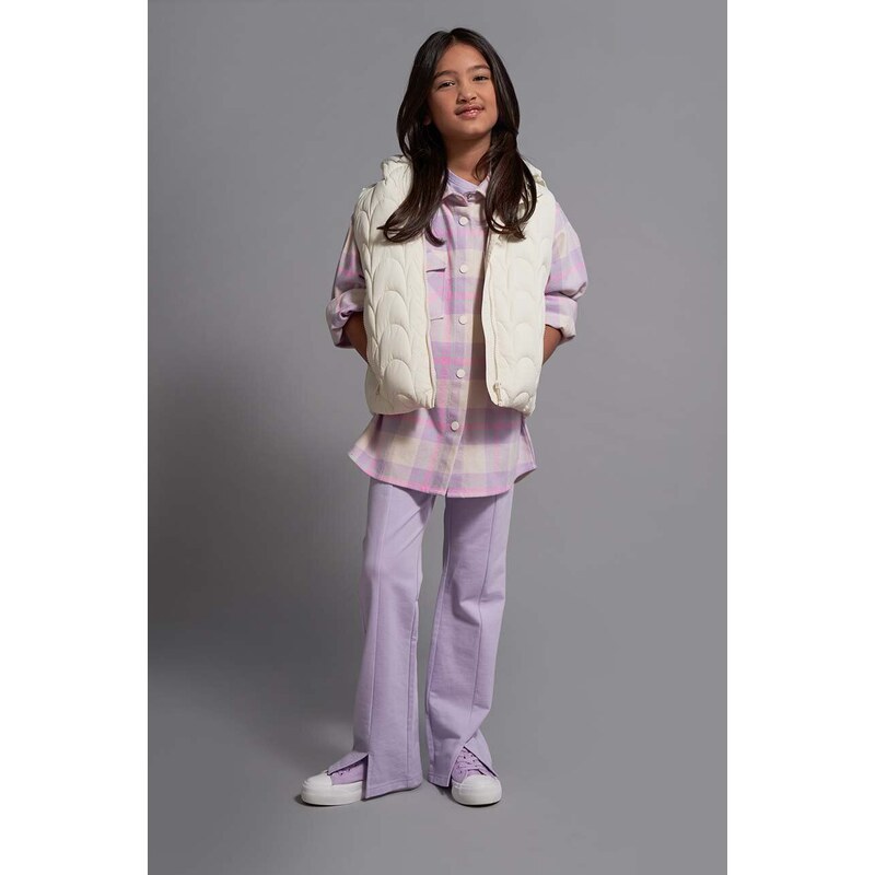 Otroška jakna Coccodrillo vijolična barva