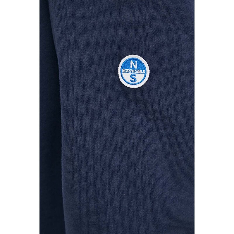 Bombažen pulover North Sails moški, mornarsko modra barva, 691243
