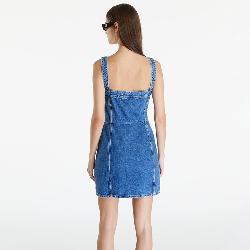Calvin Klein Jeans Wrap Bodycon Dress Denim Medium
