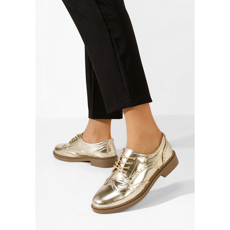 Zapatos Brogue čevlji Cametia zlata