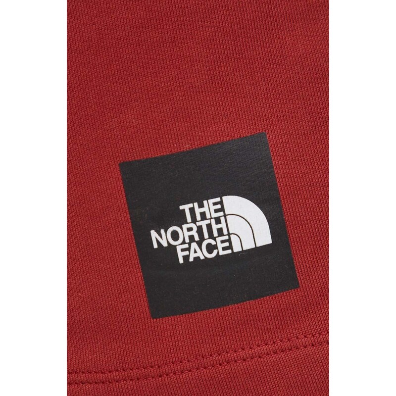 Bombažne kratke hlače The North Face bordo barva, NF0A87ECPOJ1