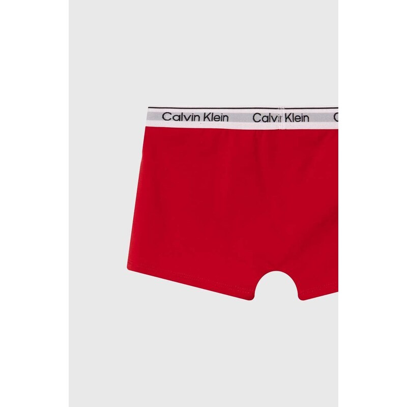 Otroške boksarice Calvin Klein Underwear 2-pack rdeča barva