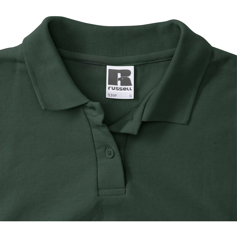 Polycotton Women's Green Polo Shirt Russell