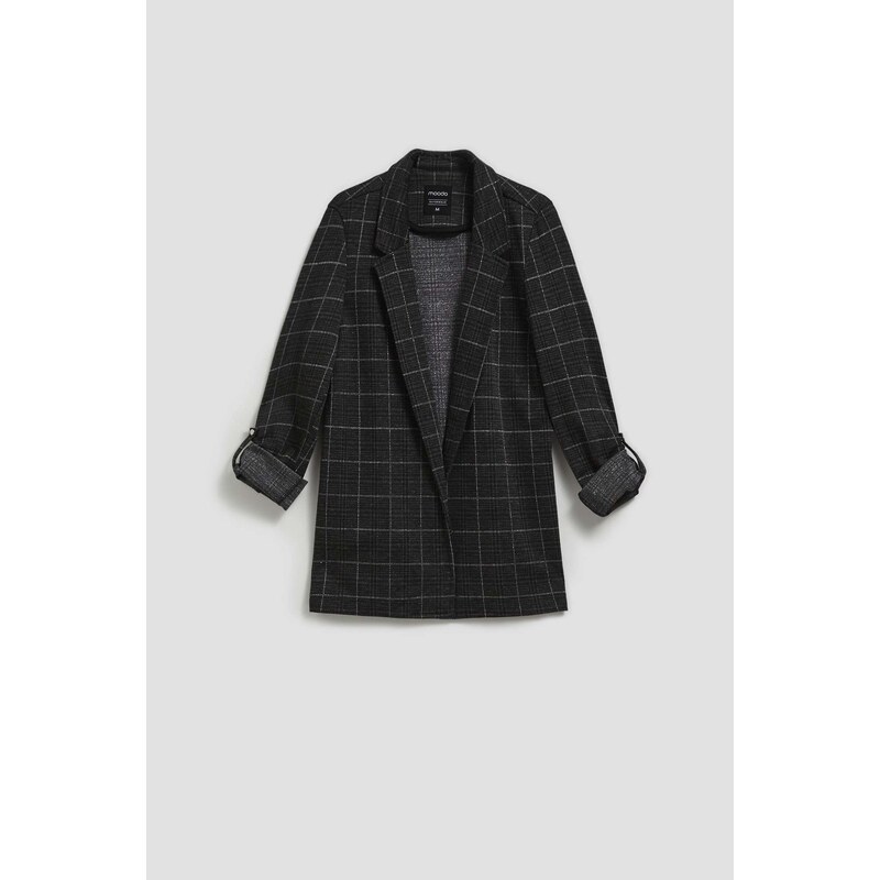 Marisse Checked Jacket With Rolled-Up Sleeves