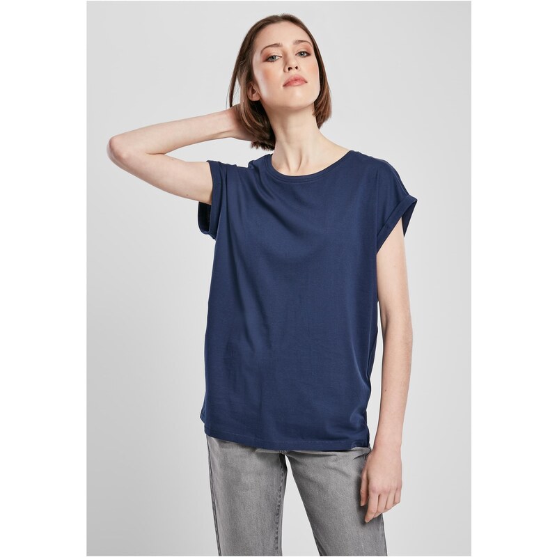 Urban Classics Women's T-shirt with extended shoulder dark blue