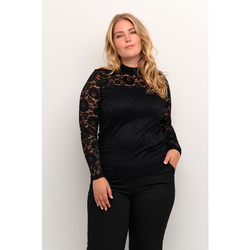 KAFFE CURVE Majica 'Elga' črna