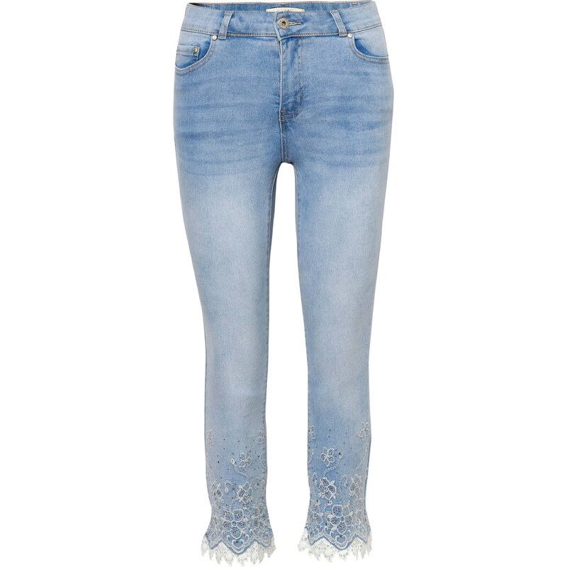 KOROSHI Kavbojke modra / moder denim / transparentna