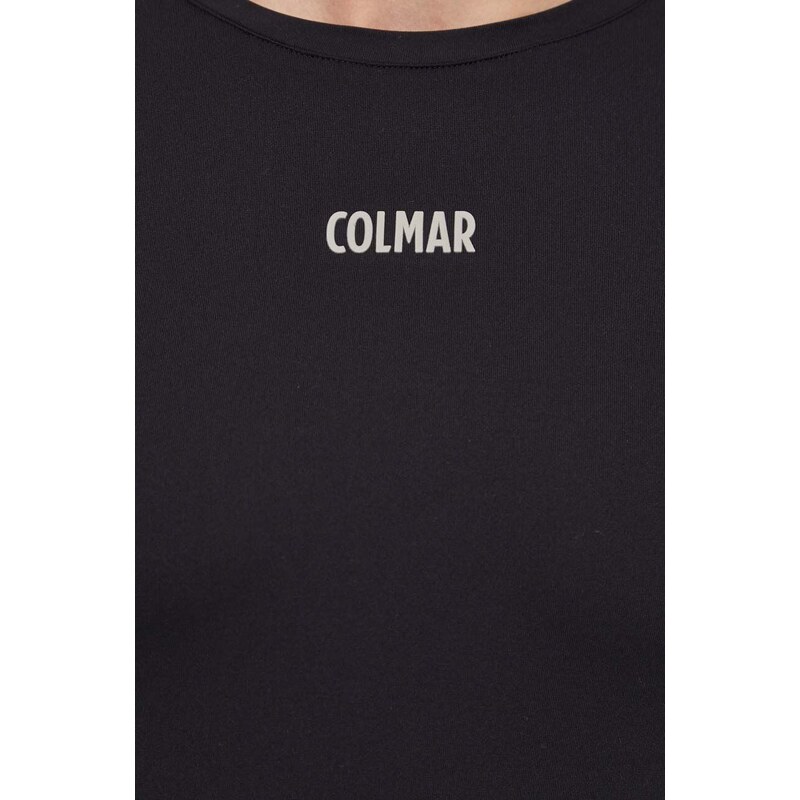 Športna majica z dolgimi rokavi Colmar črna barva