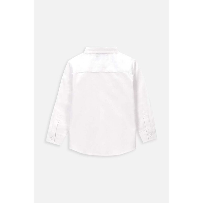 Otroška bombažna srajca Coccodrillo bela barva