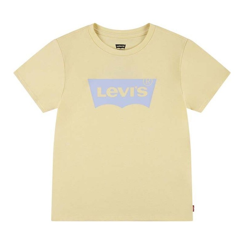 Otroška kratka majica Levi's zelena barva