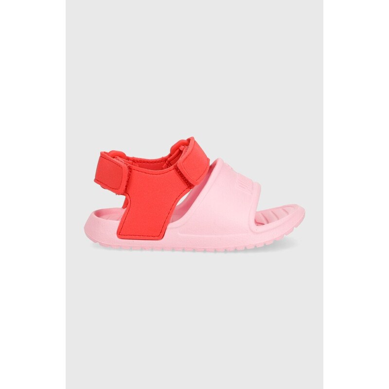 Otroški sandali Puma roza barva