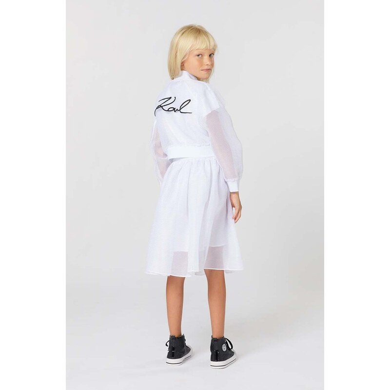 Otroško krilo Karl Lagerfeld bela barva