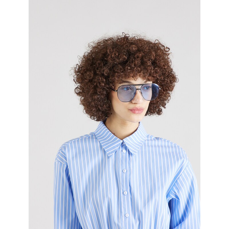 ABOUT YOU x Iconic by Tatiana Kucharova Dolga srajca 'Rose' nebeško modra / bela