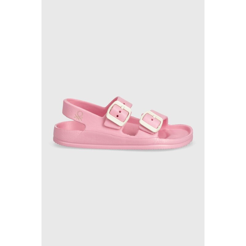 Otroški sandali United Colors of Benetton roza barva