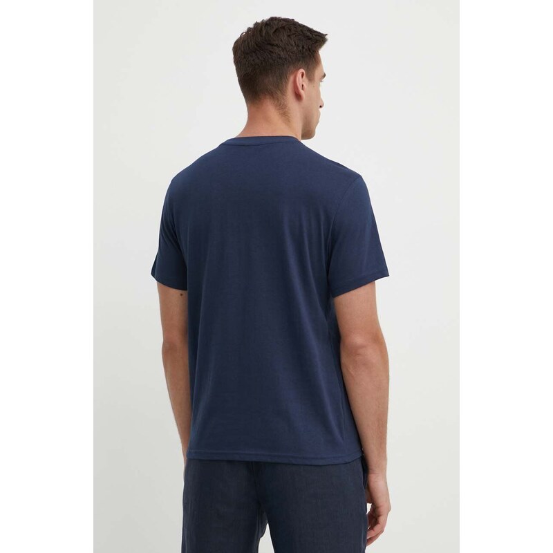 Bombažna kratka majica North Sails moška, mornarsko modra barva, 692988