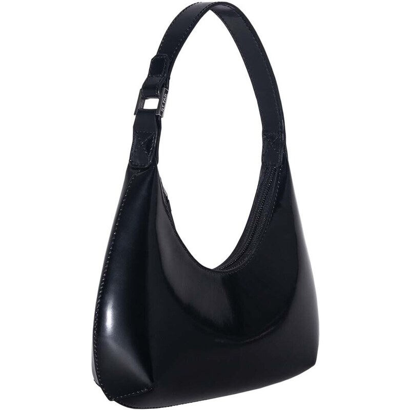Usnjena torbica By Far črna barva, 20PFBASBLWSMA