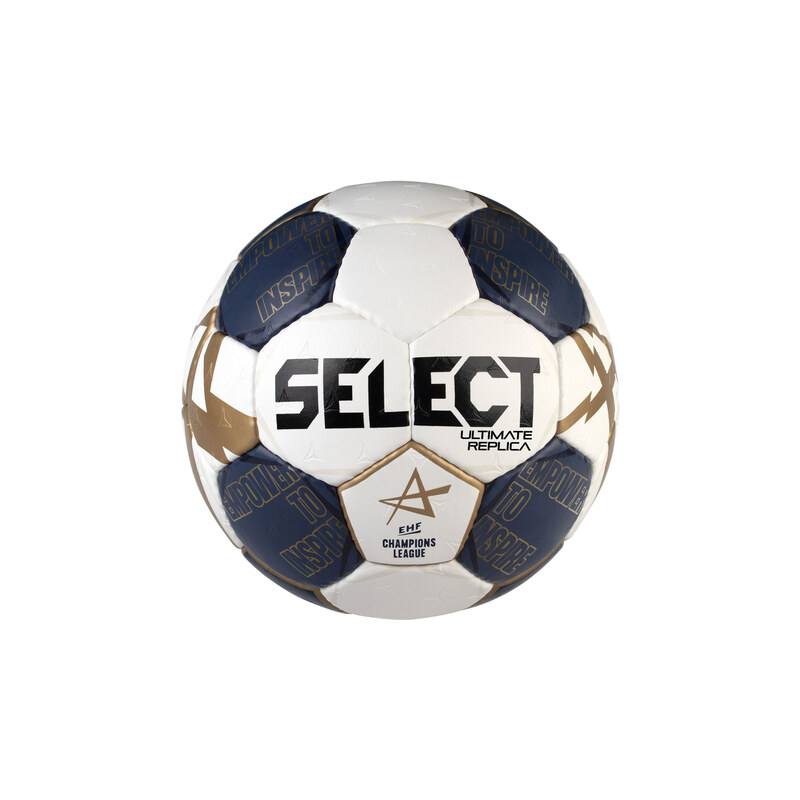 Rokometna žoga Select Ultimate EHF Liga Prvakov Replica White/Blue, velikost 2