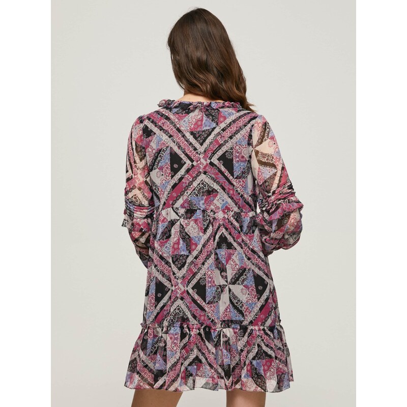 Pepe Jeans Obleka 'Pitu' modra / siva / roza / črna