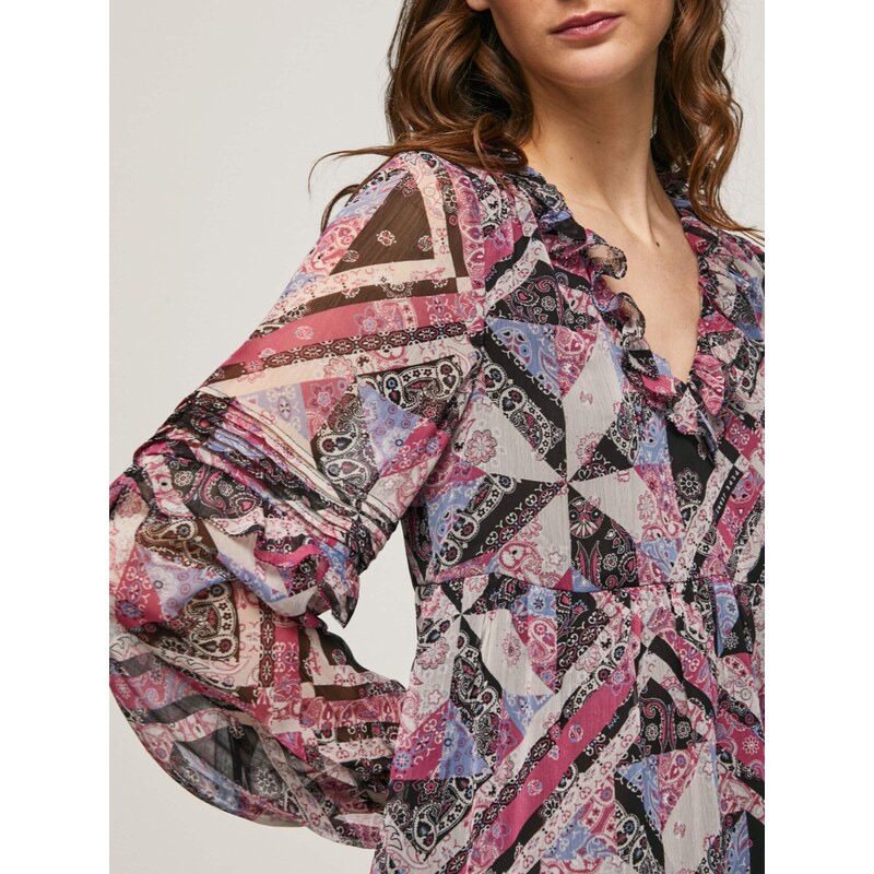 Pepe Jeans Obleka 'Pitu' modra / siva / roza / črna