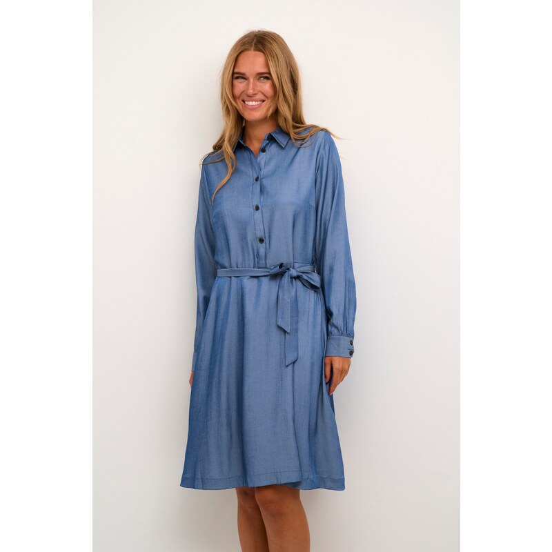 Kaffe Dolga srajca 'Leonora' kraljevo modra