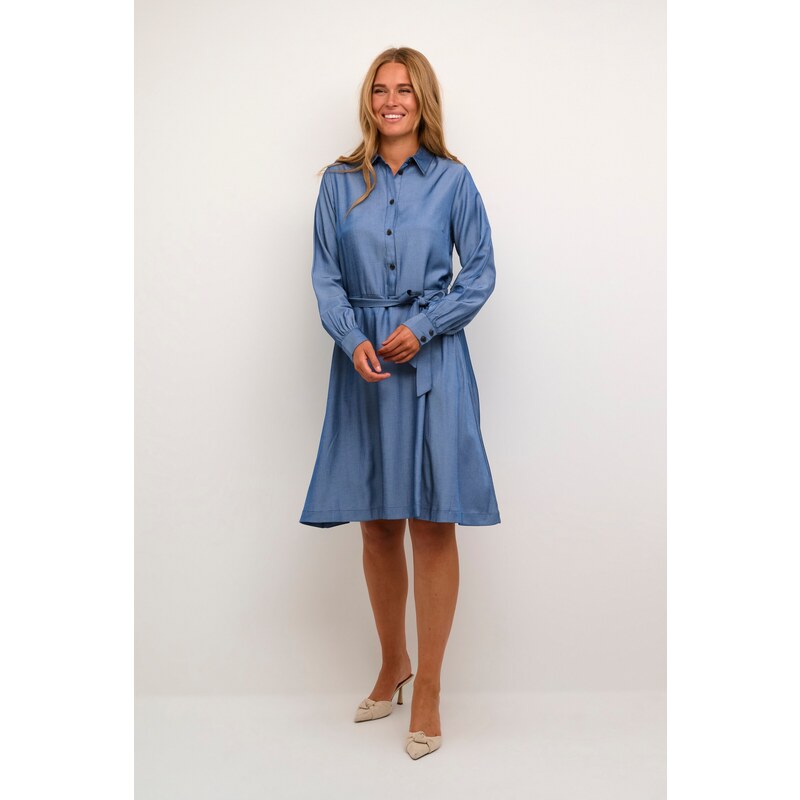 Kaffe Dolga srajca 'Leonora' kraljevo modra