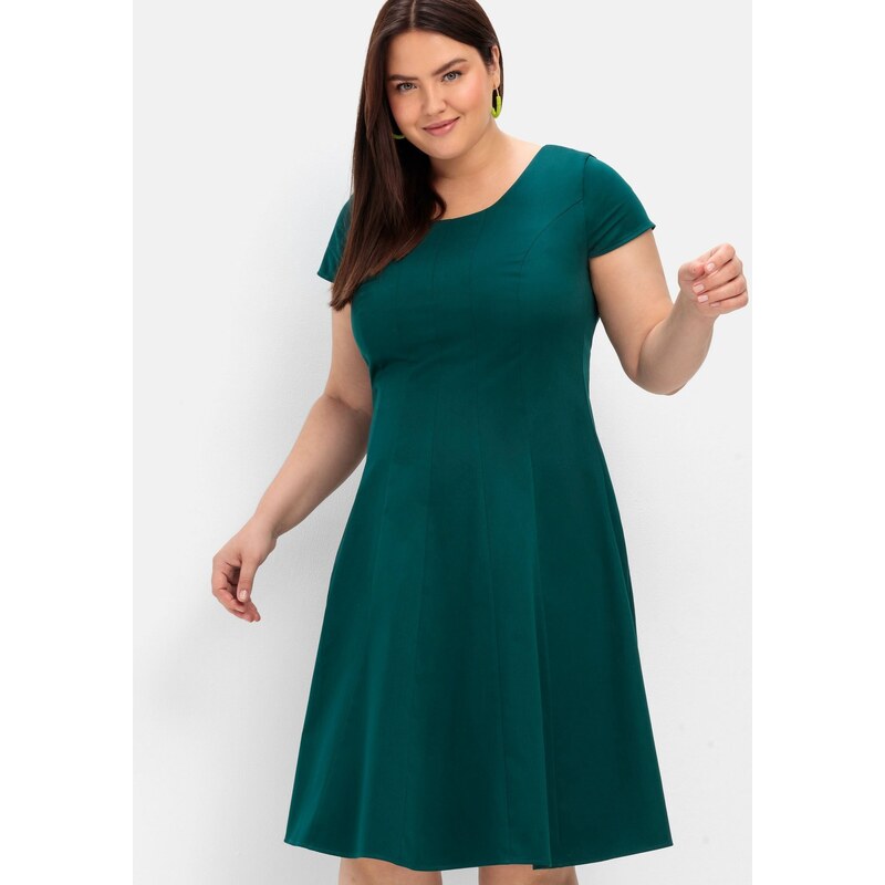 SHEEGO Koktejl obleka temno zelena