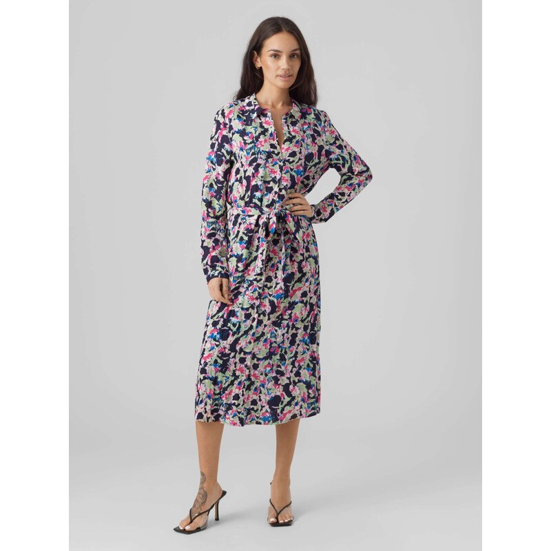 VERO MODA Dolga srajca 'BONNI BAY' modra / mornarska / roza / roza
