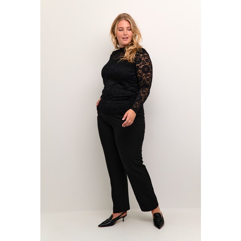 KAFFE CURVE Majica 'Elga' črna