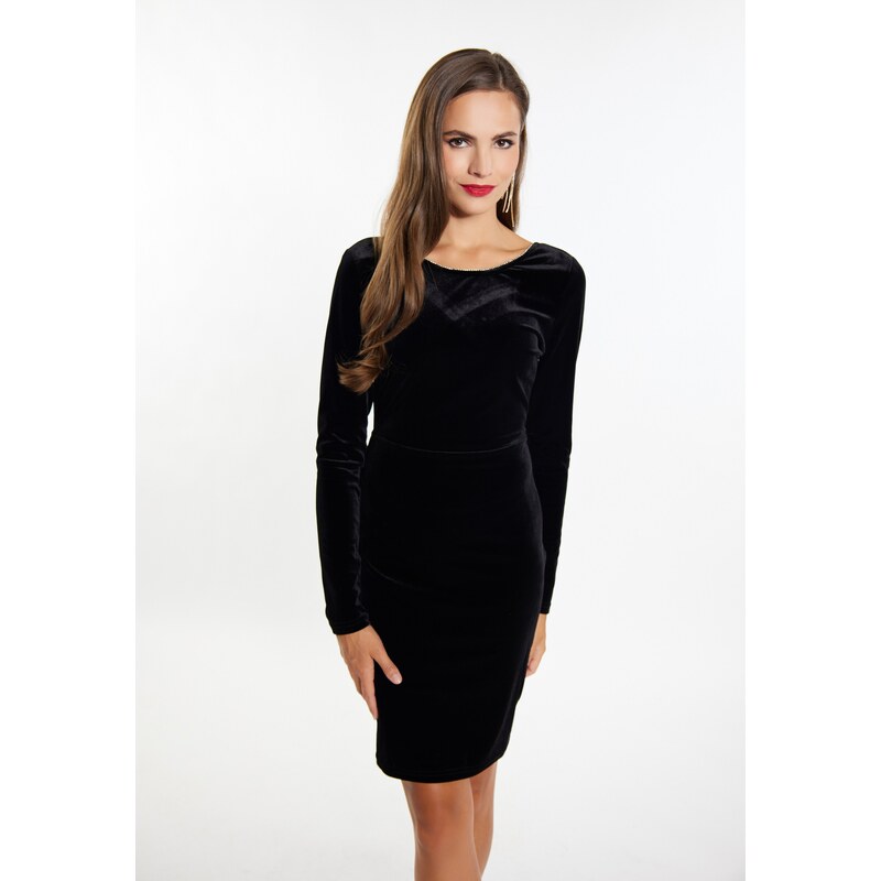 faina Koktejl obleka črna