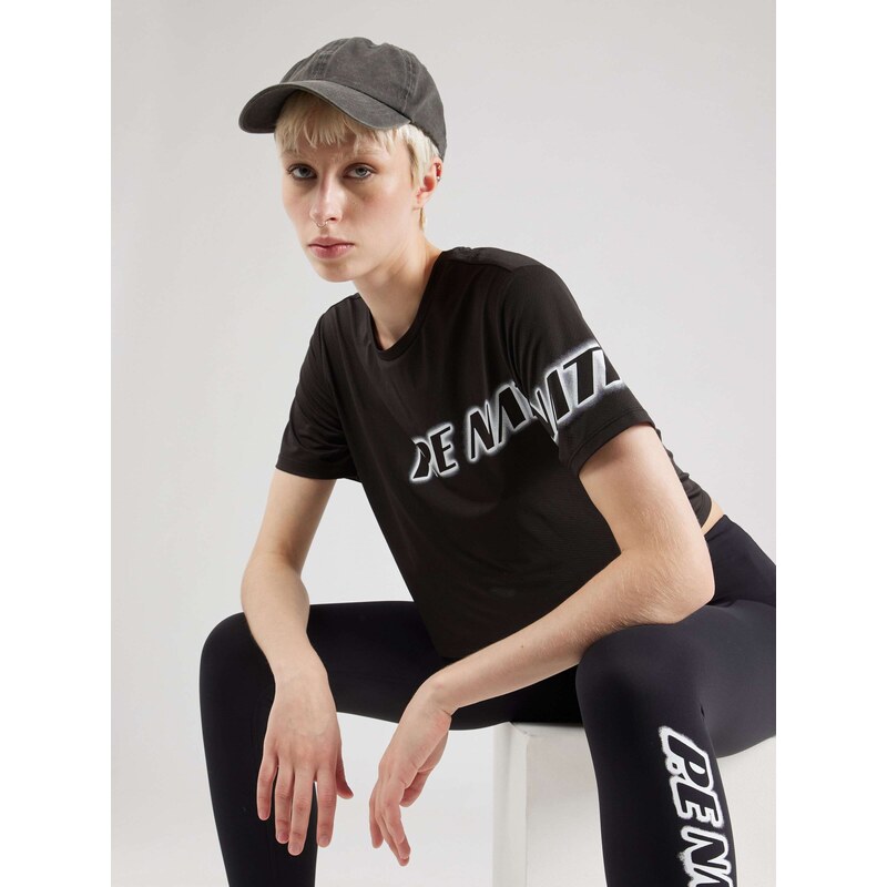 P.E Nation Funkcionalna majica 'Tiebreak Air' črna / bela