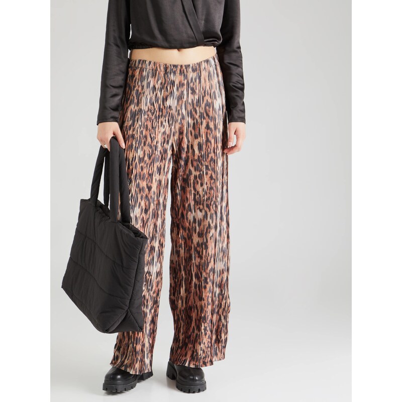 TOPSHOP Hlače kostanj rjava / brokat / črna