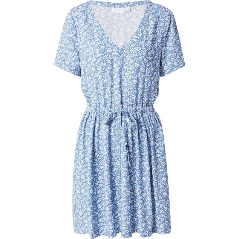 VILA Obleka 'VILISE' golobje modra / bela