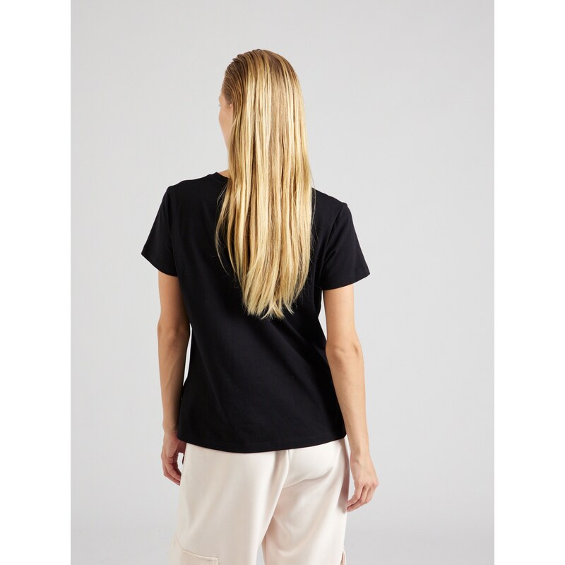 GUESS Funkcionalna majica 'Briana' črna / srebrna