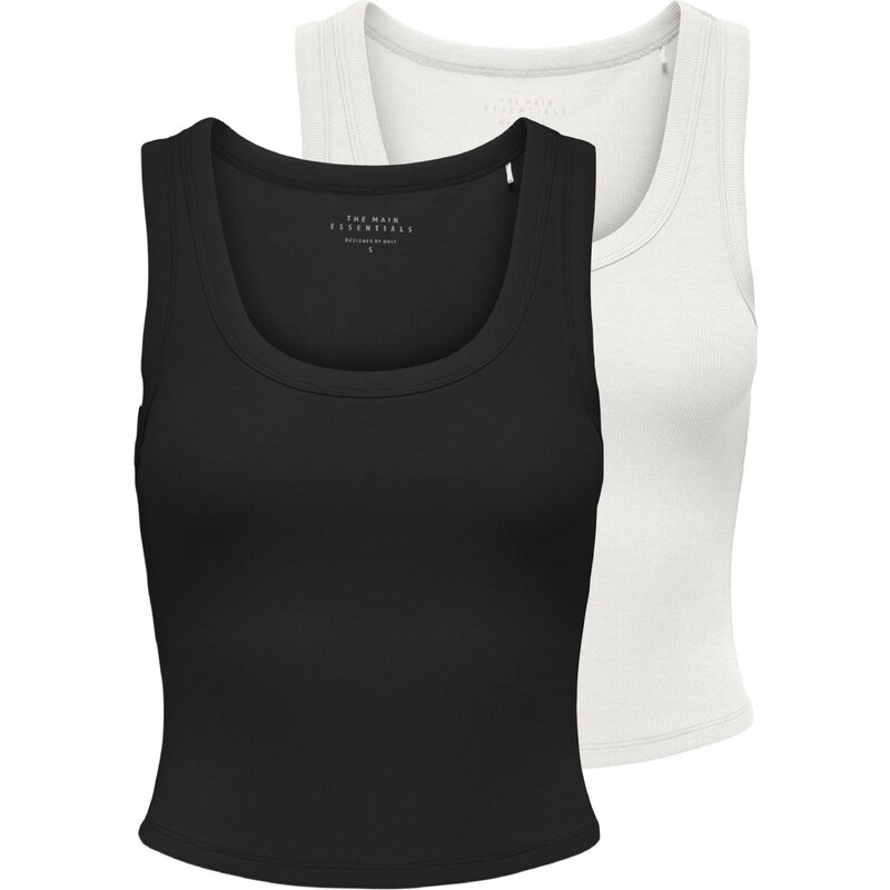 ONLY Top 'ONLEasy' črna / bela