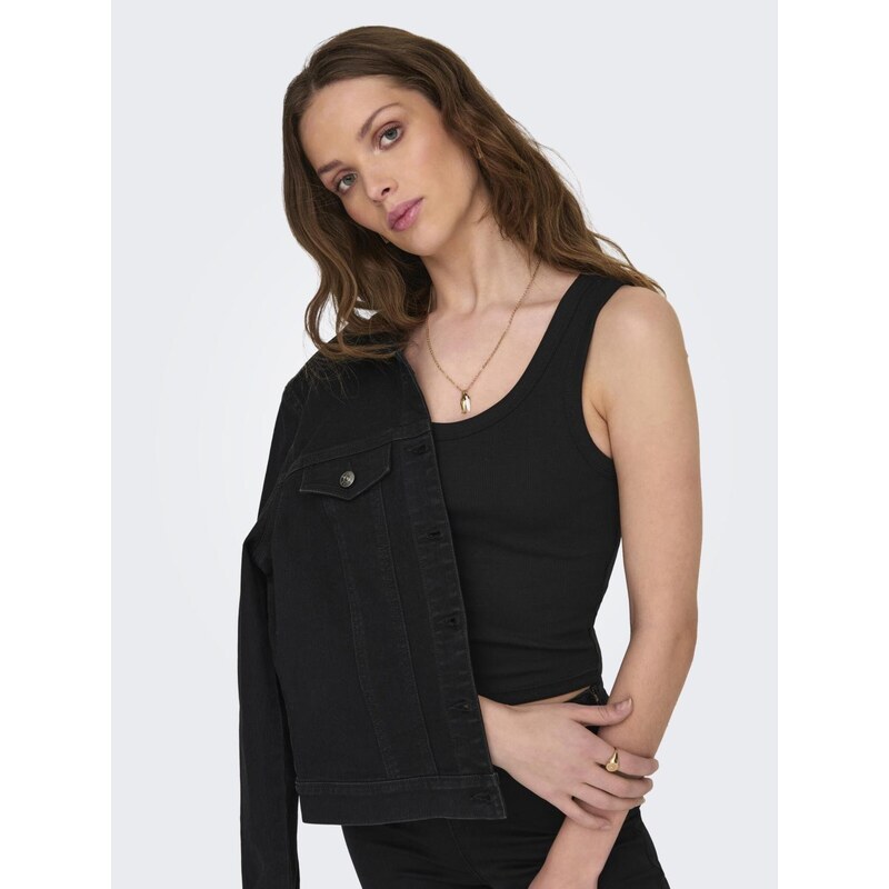 ONLY Top 'ONLEasy' črna / bela