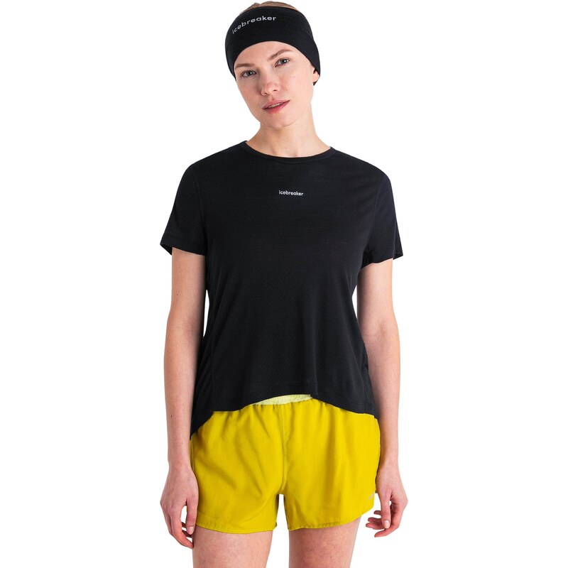 ICEBREAKER Funkcionalna majica 'Cool-Lite Speed' črna / bela