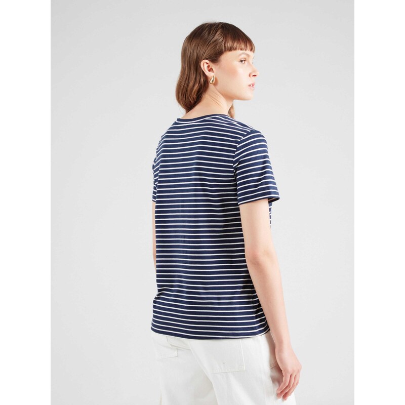 VERO MODA Majica mornarska / temno siva / bela