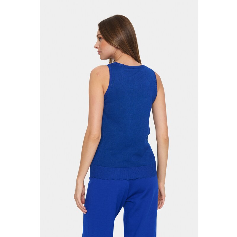 SAINT TROPEZ Top z naramnicami 'Mila' vijolično modra / temno liila