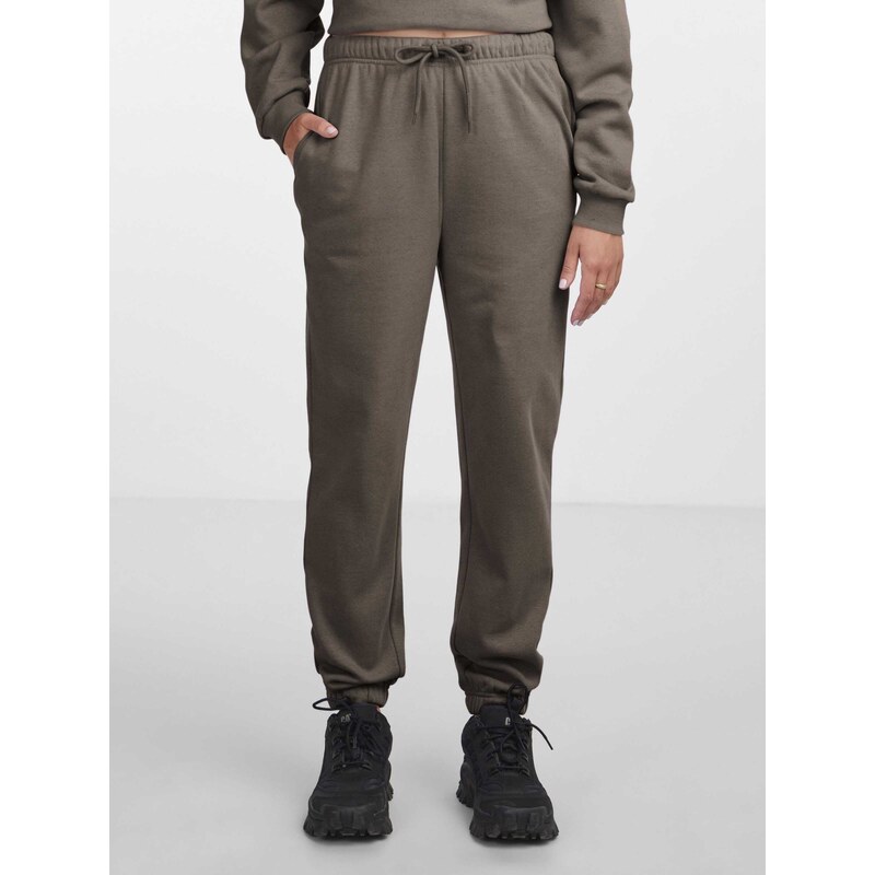 PIECES Hlače 'PCCHILLI' temno rjava