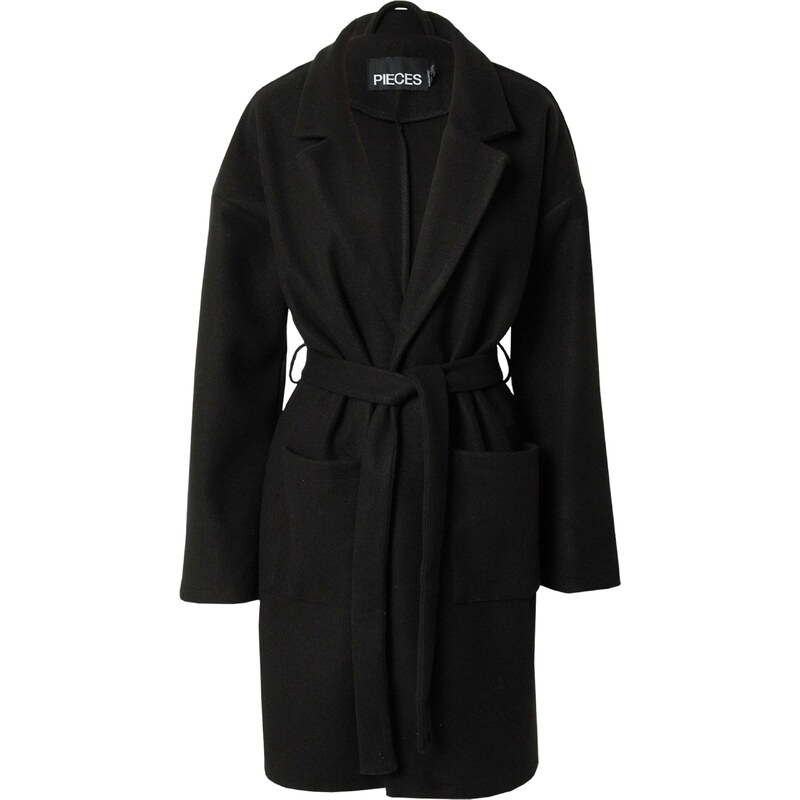 PIECES Prehoden plašč črna